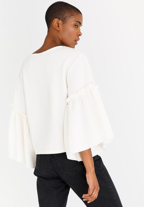STYLE REPUBLIC - Volume Sleeve T-shirt Off White