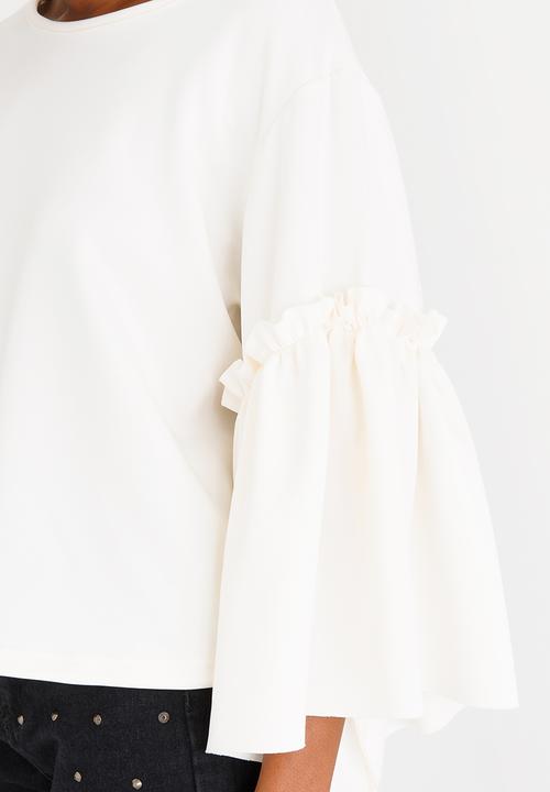 STYLE REPUBLIC - Volume Sleeve T-shirt Off White