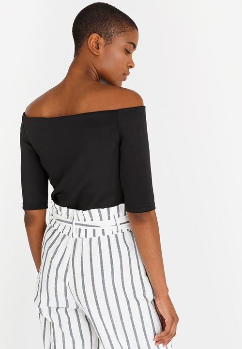 STYLE REPUBLIC - Bardot Bodysuit Black