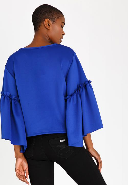STYLE REPUBLIC - Volume Sleeve T-shirt Cobalt