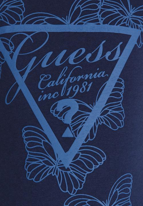 GUESS - Girls Tri Butterfly Tee Blue