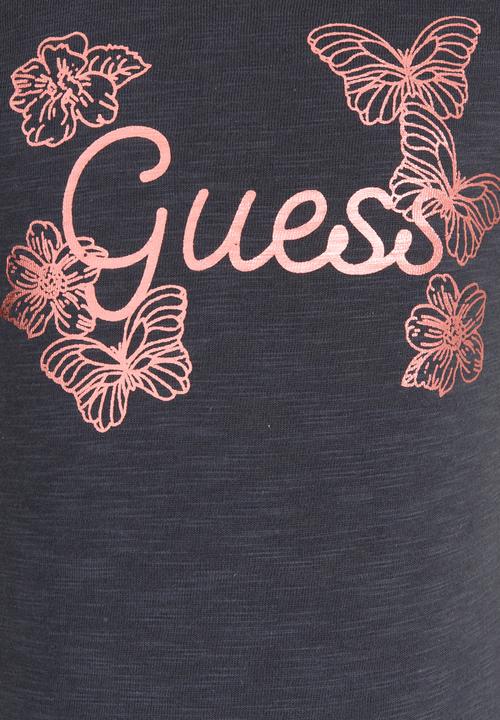 GUESS - Girls Stencil Flower Tee Grey