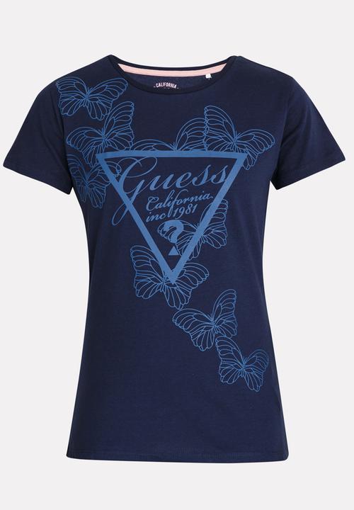 GUESS - Girls Tri Butterfly Tee Blue
