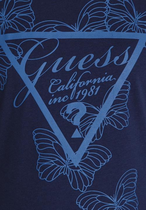 GUESS - Girls Tri Butterfly Tee Blue