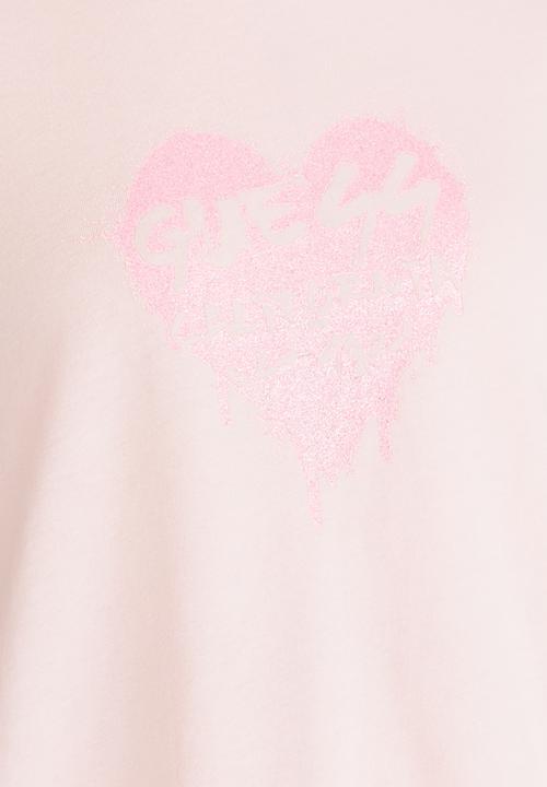 GUESS - Girls CA Heart Tee Pale Pink