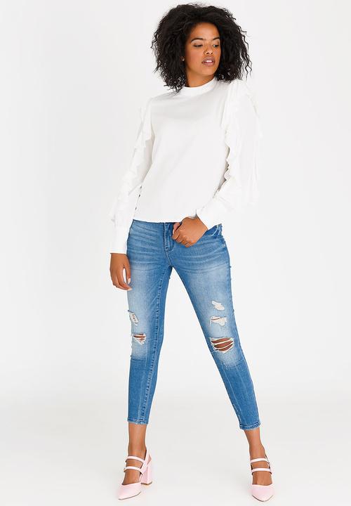 Vero Moda - Manisa Frill Top White