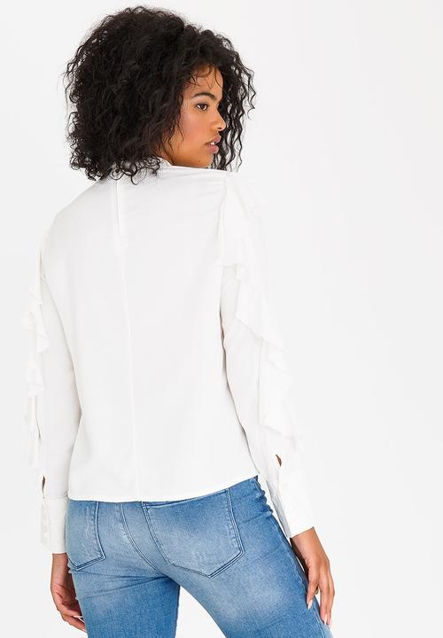 Vero Moda - Manisa Frill Top White