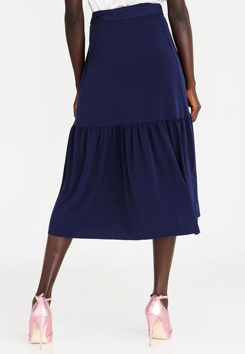 STYLE REPUBLIC - Frill Detail Wrap Skirt Navy