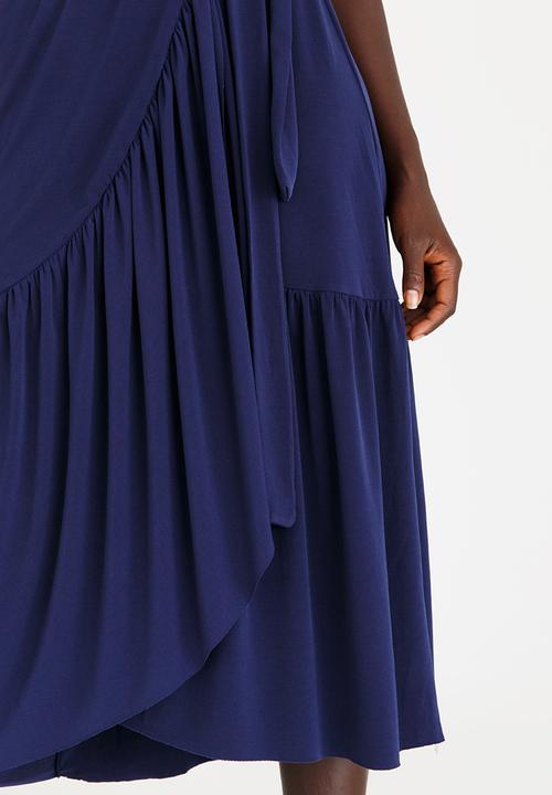 STYLE REPUBLIC - Frill Detail Wrap Skirt Navy