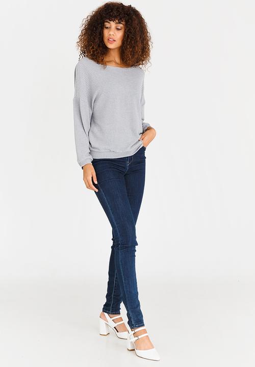 edit - Long Sleeve Knit Top Grey