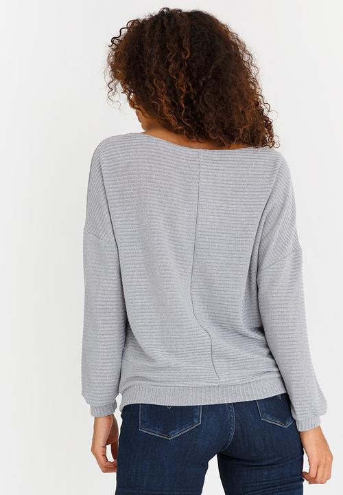 edit - Long Sleeve Knit Top Grey