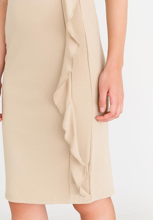 edit - Pencil Skirt with Frills Stone
