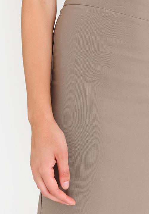 edit - Stretch Pencil Skirt Taupe