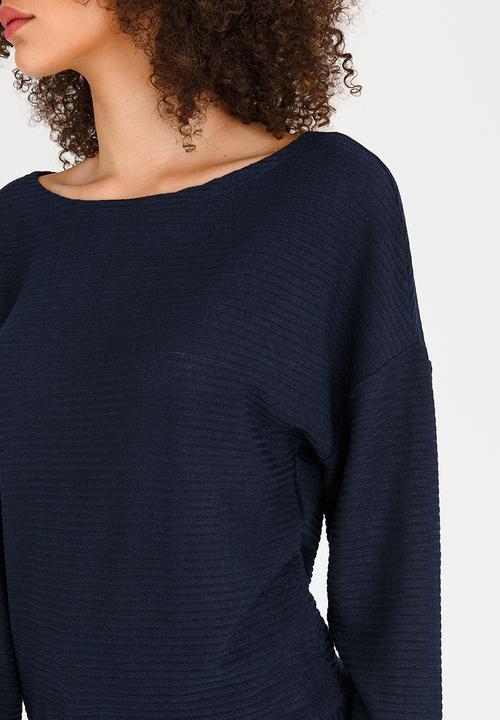 edit - Long Sleeve Knit Top Navy