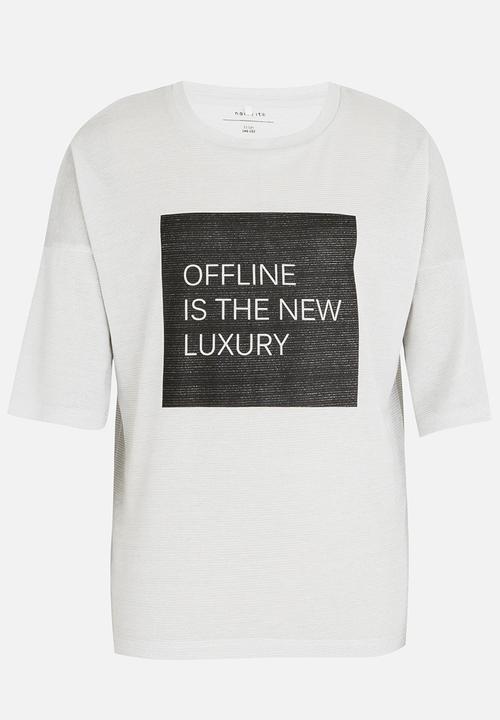 Name It - Glittery Short Sleeve Tee White