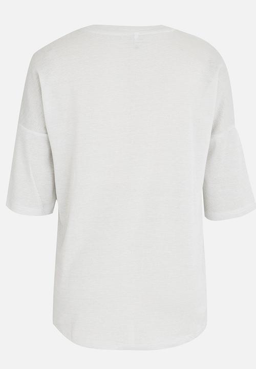 Name It - Glittery Short Sleeve Tee White