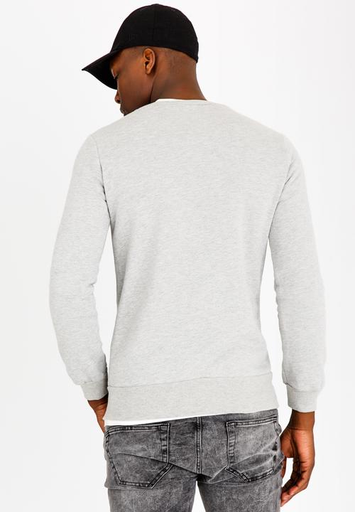 STYLE REPUBLIC - Fleek Crew Neck Sweatshirt Grey