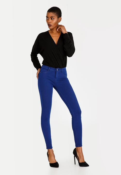 SISSY BOY - Axel 4 way stretch mid rise skinny jeans - blue 
