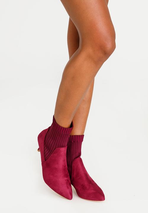 Jada - Stretch Ankle Boots Burgundy