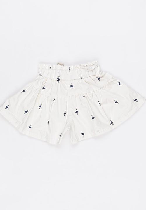 Pop Candy - Bird Printed Short White