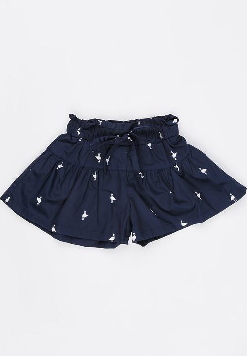 Pop Candy - Bird Printed Short Navy