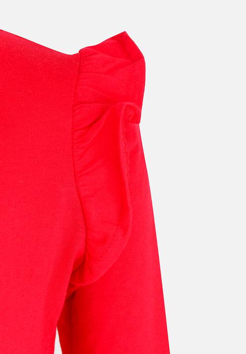 Pop Candy - Arm Frill Top Mid Pink