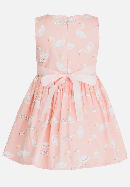 Pop Candy - Duck Print Dress Pale Pink