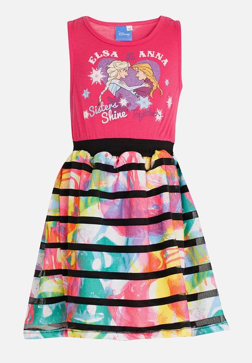 Pop Candy - Printed Frozen Dress Mid Pink