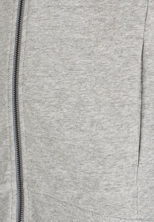 Name It - Printed Zip Through Sweat Cardigan Grey