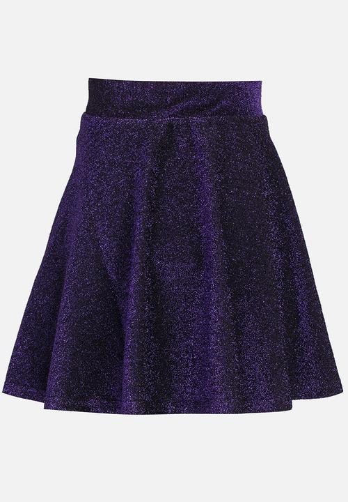 Name It - Flared Skirt Dark Purple
