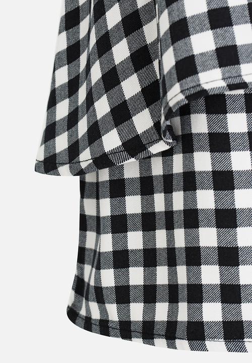 Name It - Check Skirt Black and White