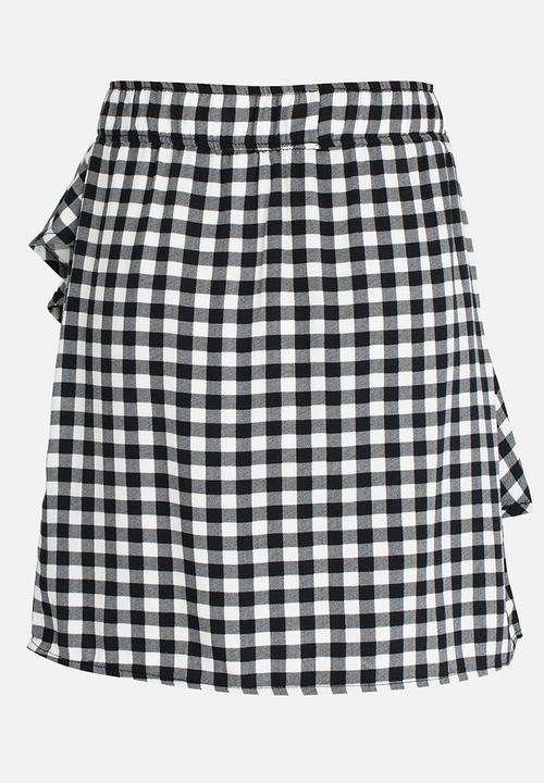 Name It - Check Skirt Black and White