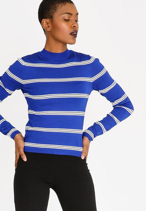 Forever21 - Long Sleeve Stripe Top Blue and White