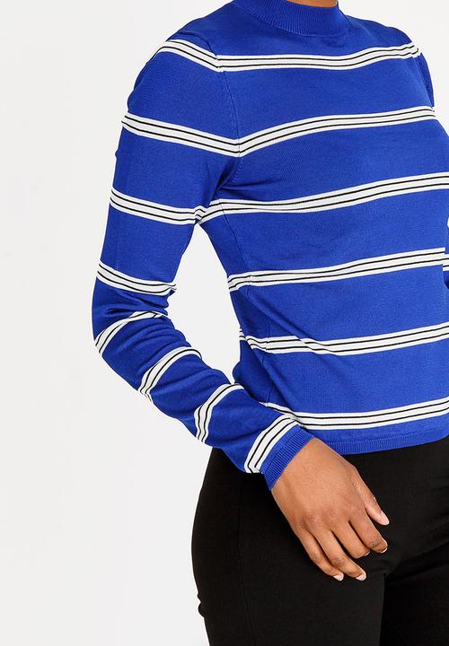 Forever21 - Long Sleeve Stripe Top Blue and White