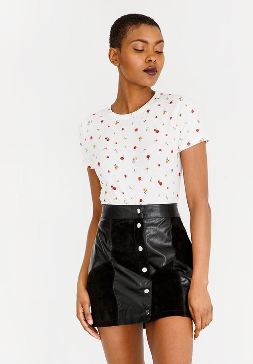 Forever21 - Printed Bodysuit Cream