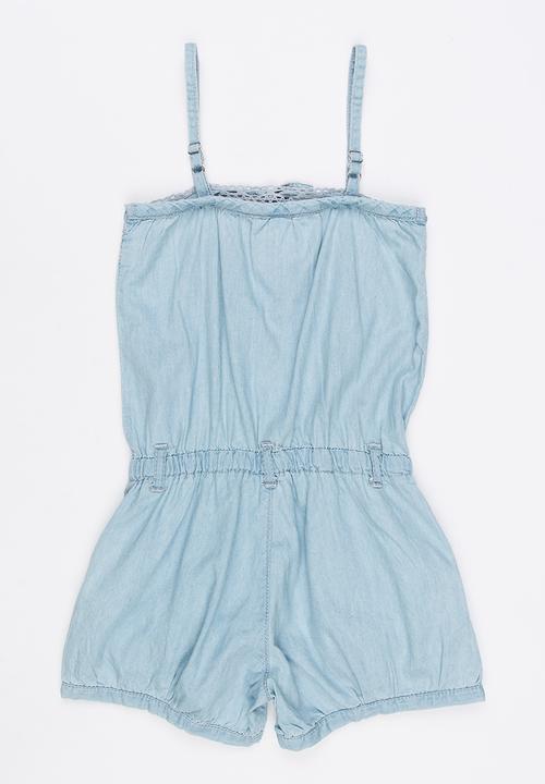 Pop Candy - Printed Playsuit Blue