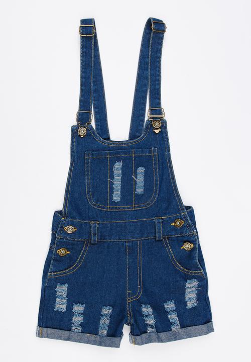 Pop Candy - Denim Dungaree Blue