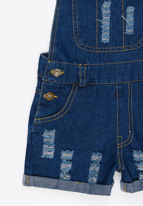 Pop Candy - Denim Dungaree Blue