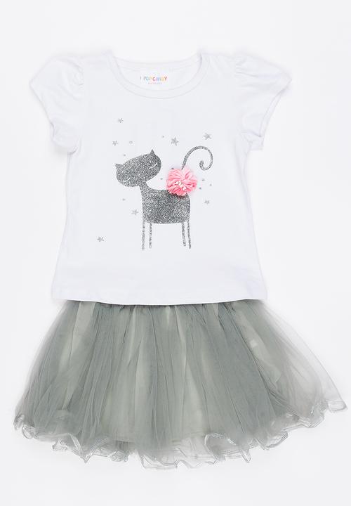 Pop Candy - Short Sleeve   Dress White