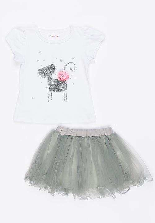 Pop Candy - Short Sleeve   Dress White