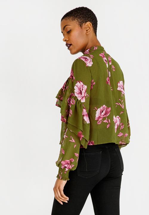 Forever21 - Ruffle Blouse Khaki Green