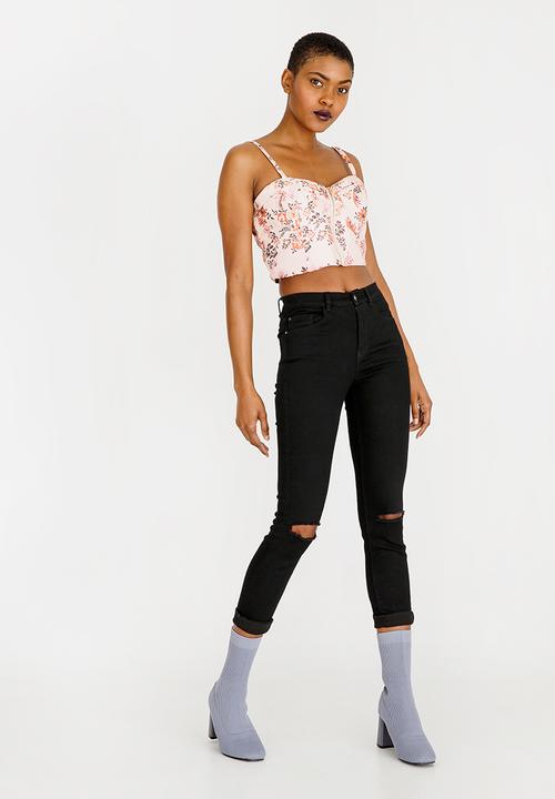 Forever21 - Cropped Zip Cami Black