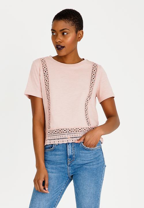 Forever21 - Anglaise T-shirt Pale Pink