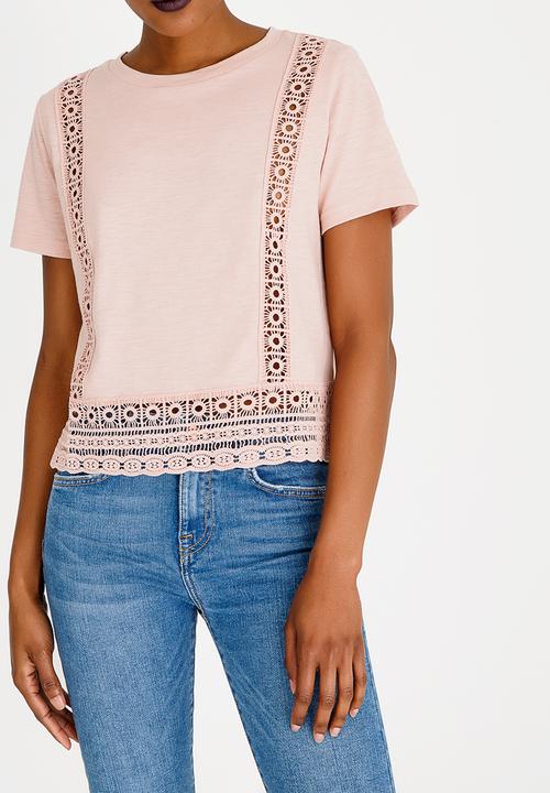 Forever21 - Anglaise T-shirt Pale Pink