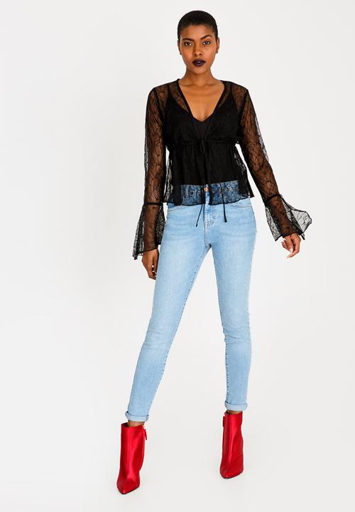 Forever21 - Sheer Lace Top Black