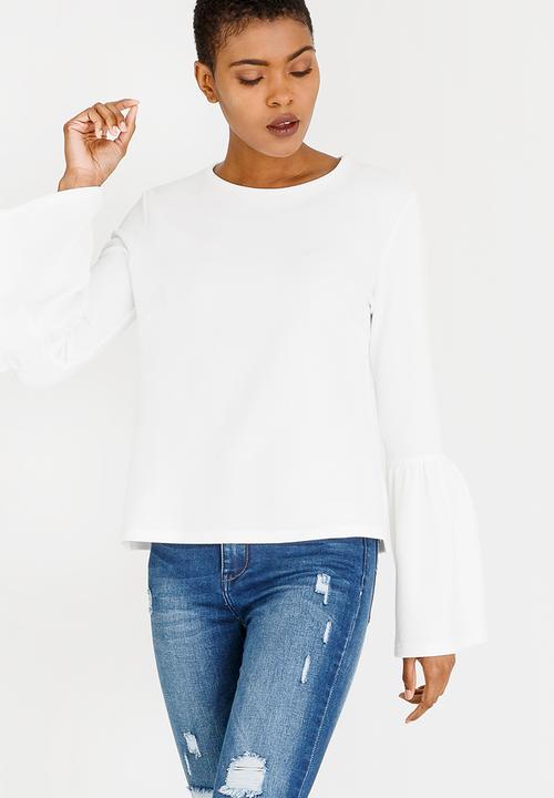 STYLE REPUBLIC - Bell Sleeve Top White