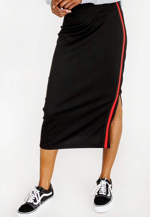 STYLE REPUBLIC - Athleisure Midi Skirt Black