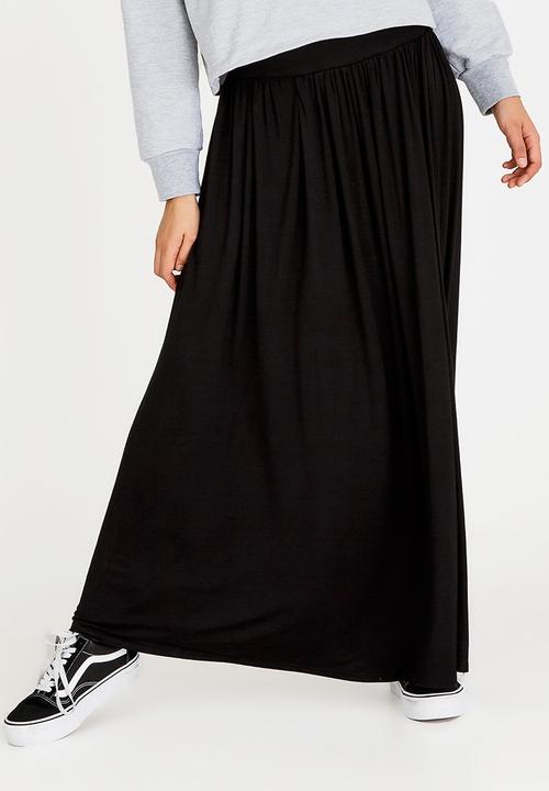 c(inch) - Volume Maxi Skirt Black