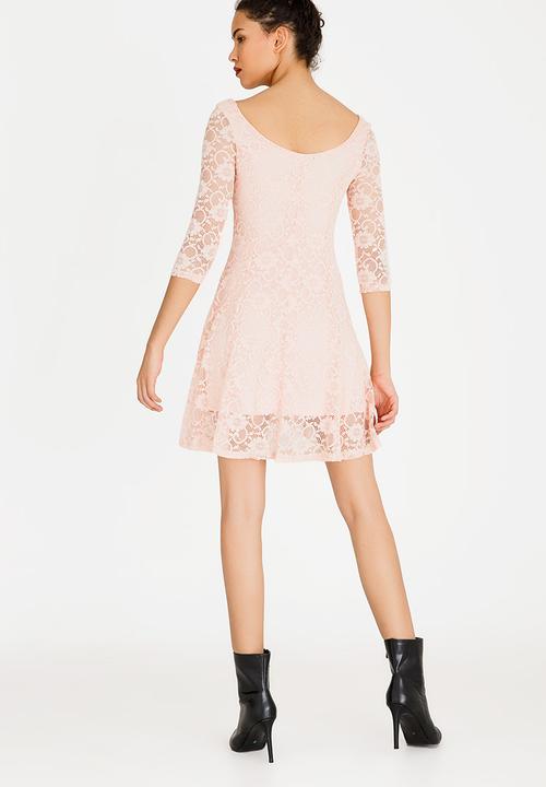 c(inch) - Lace Detail Dress Pale Pink