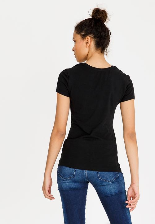GUESS - Guess Embellishment Detail Tee Black